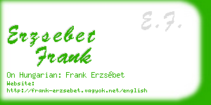 erzsebet frank business card